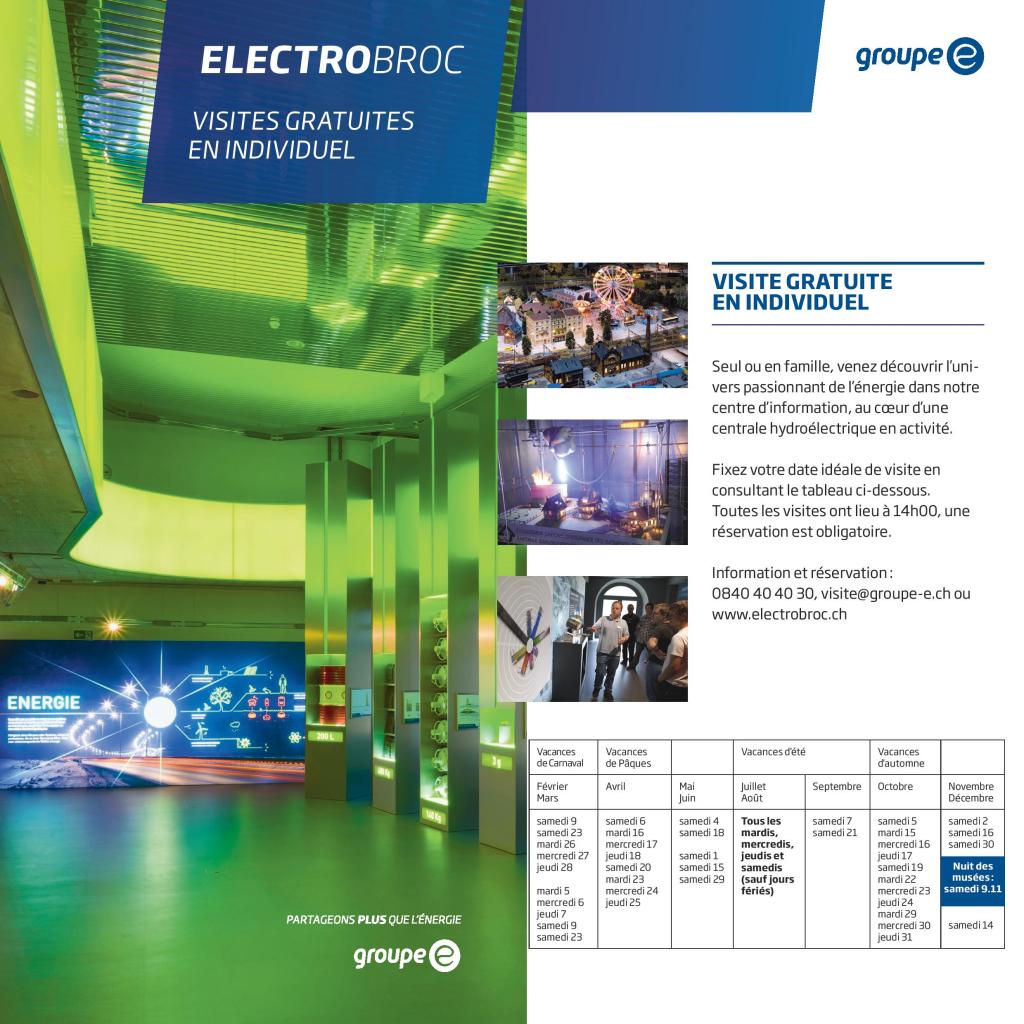 Electrobroc : visite gratuite en individuel