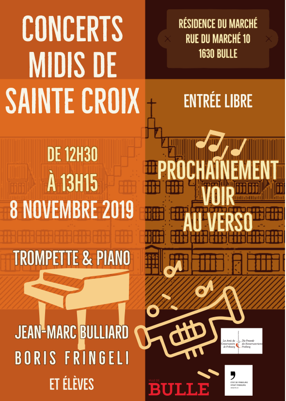 Midis de Sainte-Croix - Trompette et piano par Jean-Marc Bulliard et Boris Fringeli et élèves