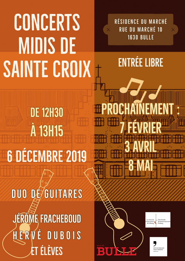 Midis de Sainte-Croix - Duo de guitares emmenés par Jérôme Fracheboud, Hervé Dubois et les élèves