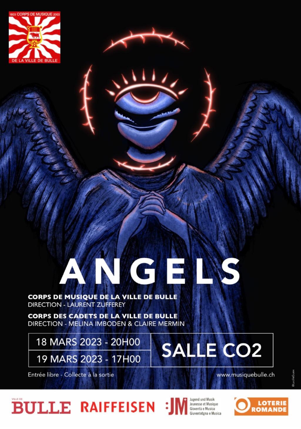 ANGELS concert Corps de Musique de la Ville de Bulle, avec le Corps des Cadets
