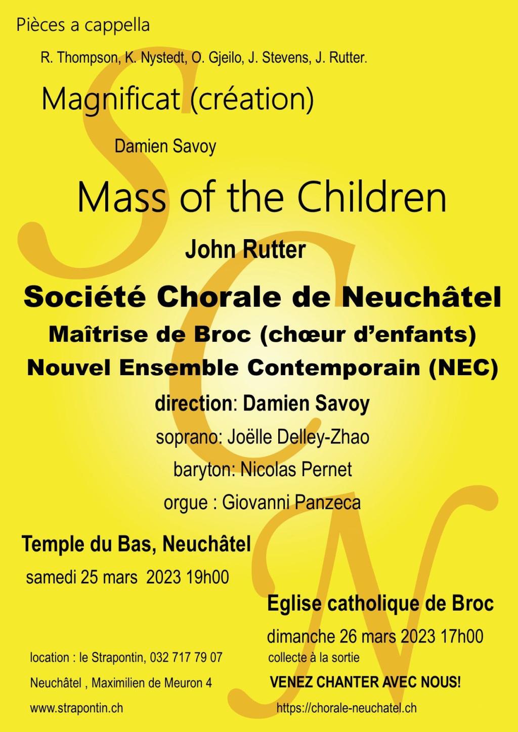 Mass of the Children de John Rutter et autres pièces