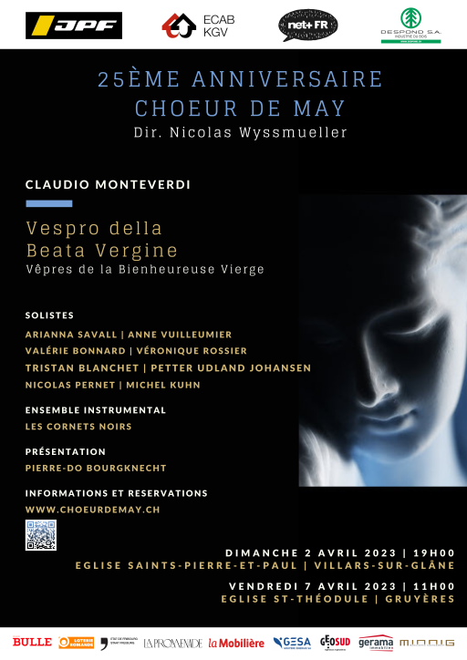 Concert du Vendredi Saint - Vêpres de la Vierge Marie de Claudio Monteverdi