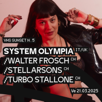 VHS Sunset #5 w/ System Olympia (IT/UK) + Walter Frosch (CH) + Stellarsons (CH) + Turbo Stallone (CH)
